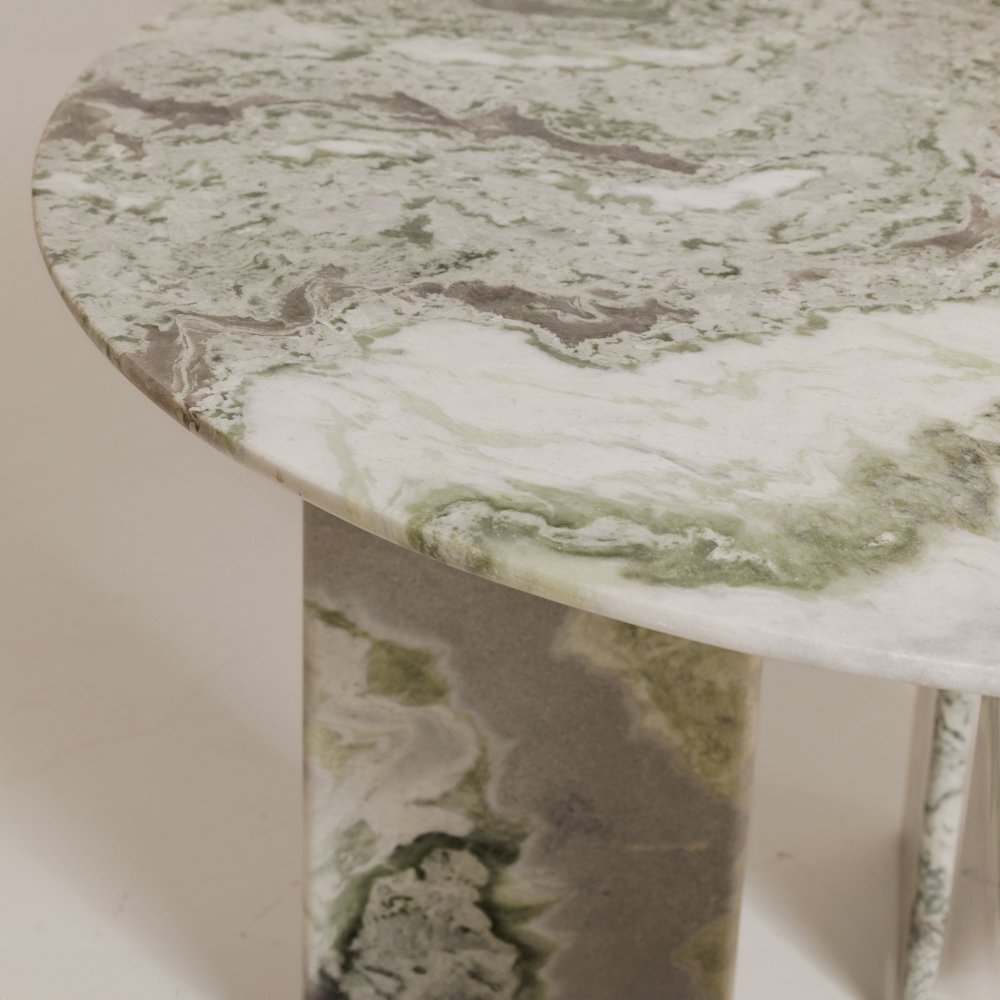 Celia Round Dining Table Green Onyx Marble. Picture 10