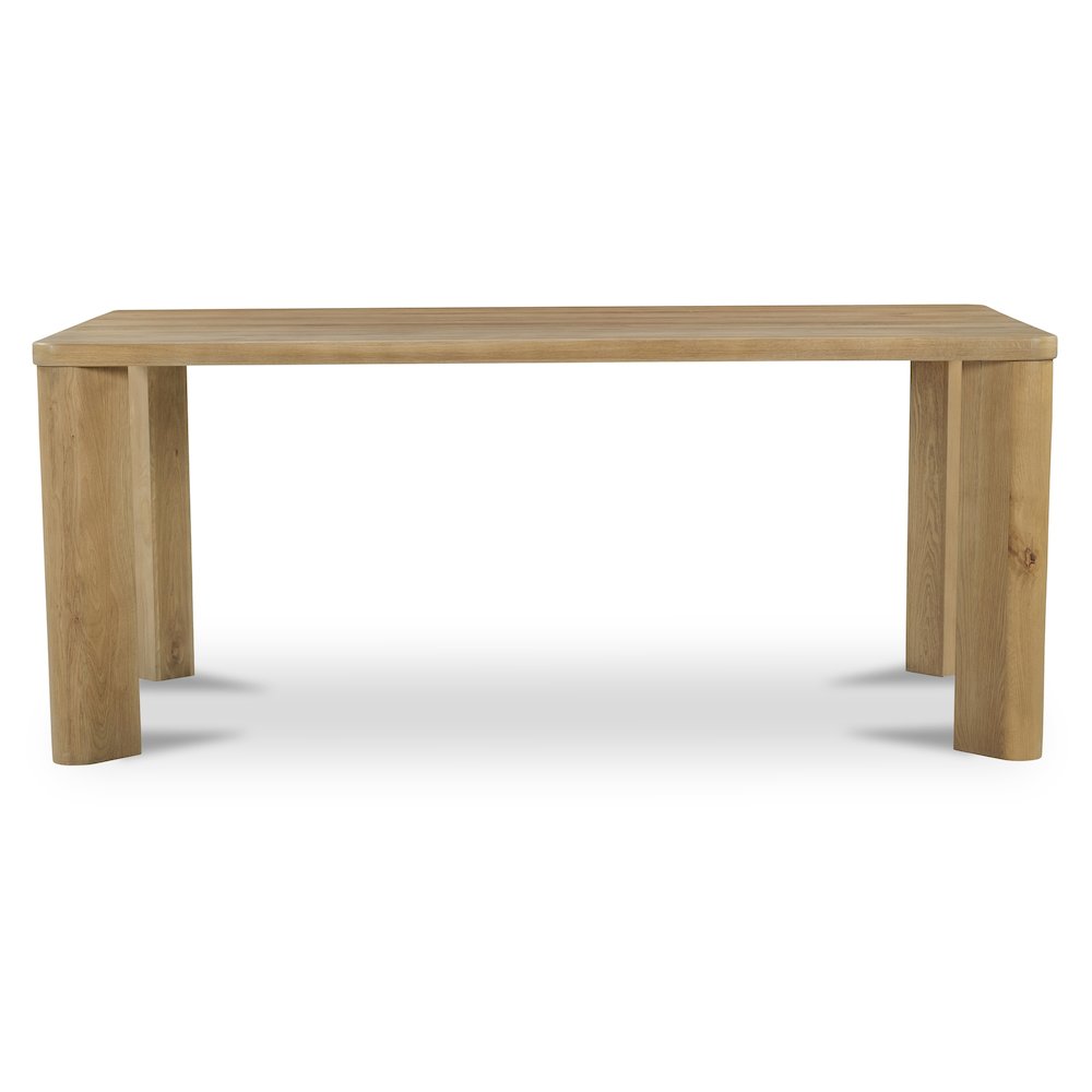 Segment Dining Table Wood Small Heritage Brown. Picture 1