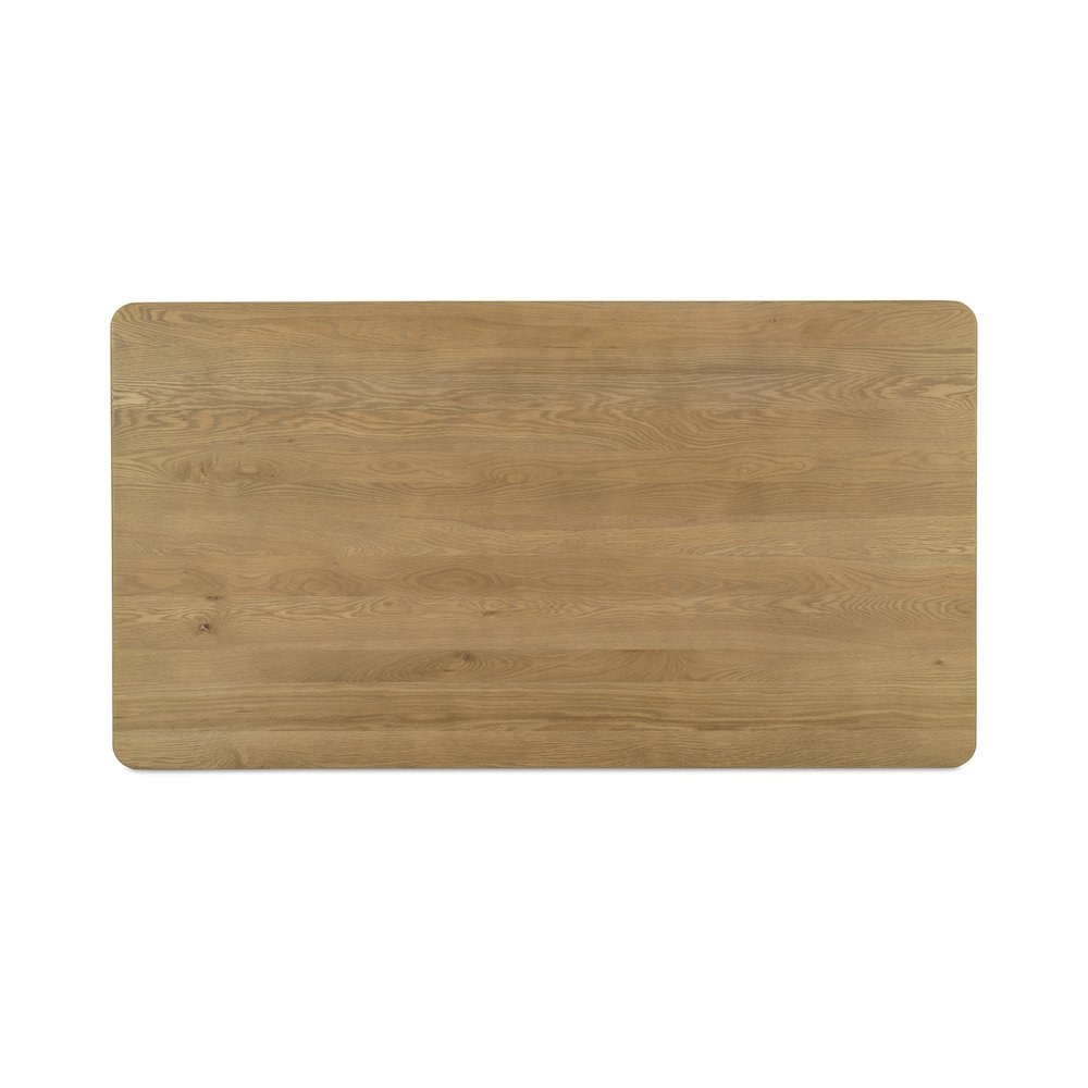 Segment Dining Table Wood Small Heritage Brown. Picture 5