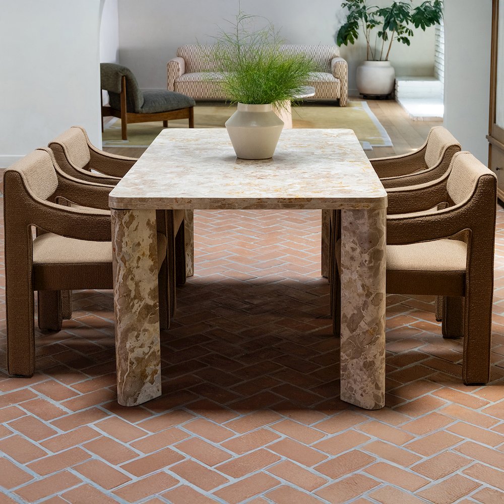 Segment Dining Table Panther Stone Beige. Picture 9