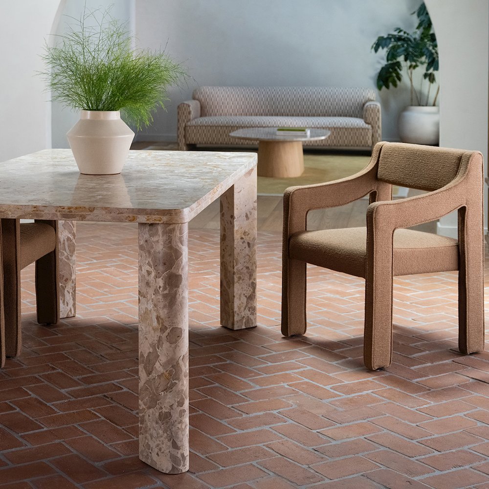 Segment Dining Table Panther Stone Beige. Picture 10