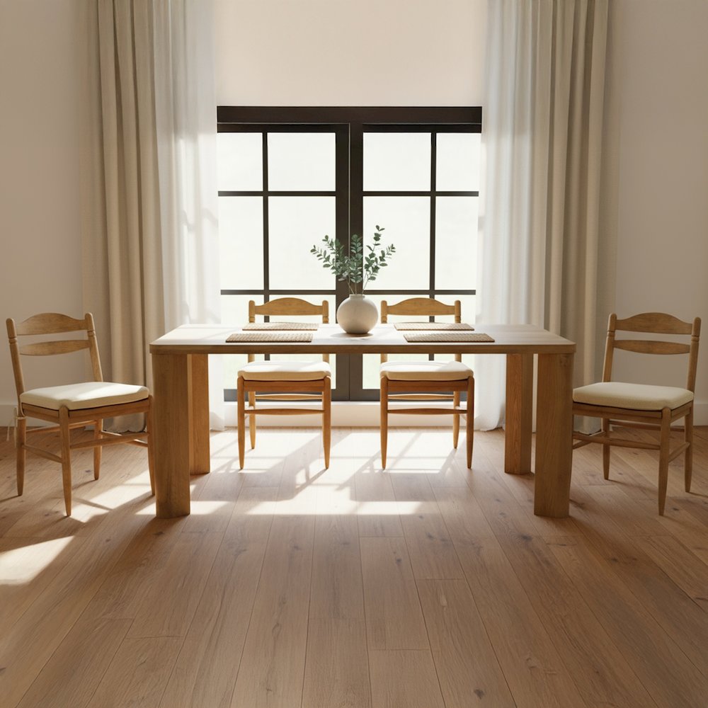 Segment Dining Table Wood Large Heritage Brown. Picture 7