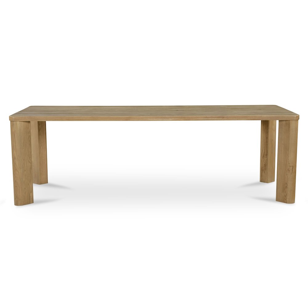 Segment Dining Table Wood Large Heritage Brown. Picture 1