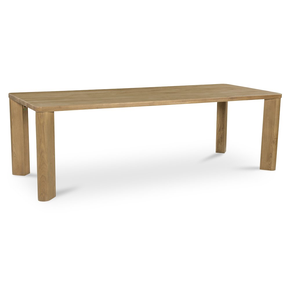 Segment Dining Table Wood Large Heritage Brown. Picture 2