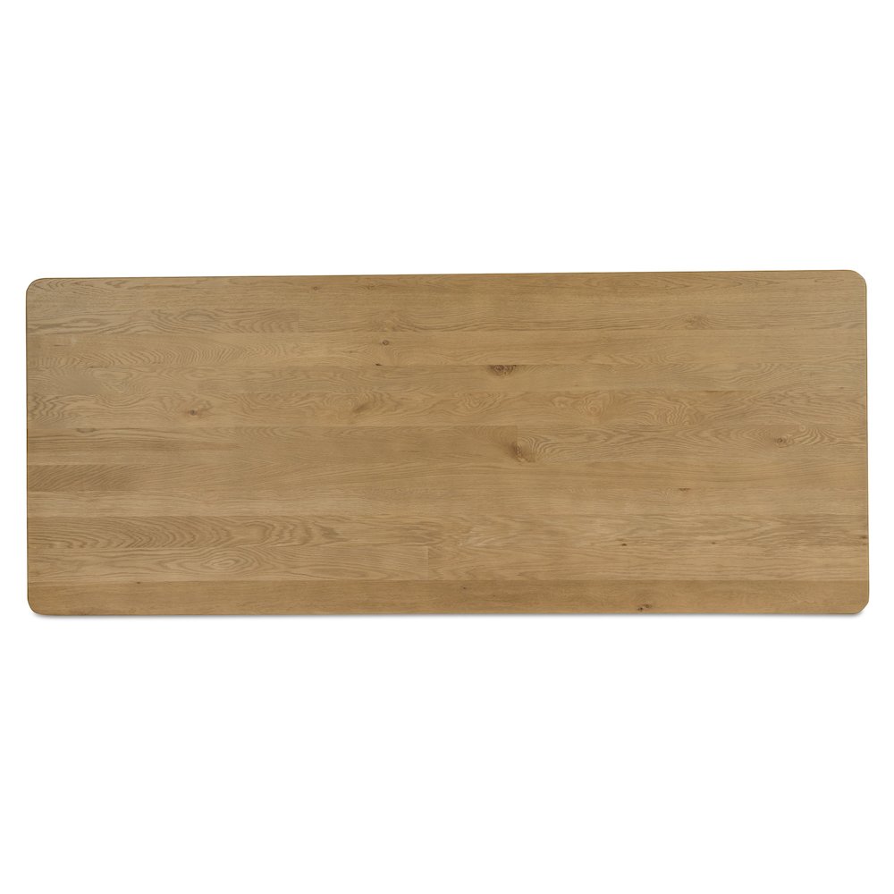 Segment Dining Table Wood Large Heritage Brown. Picture 4