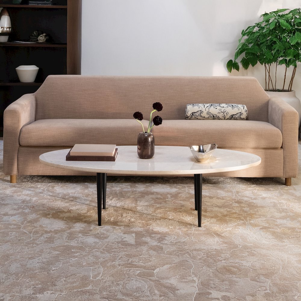 Winona Coffee Table Botticino Beige Marble. Picture 11