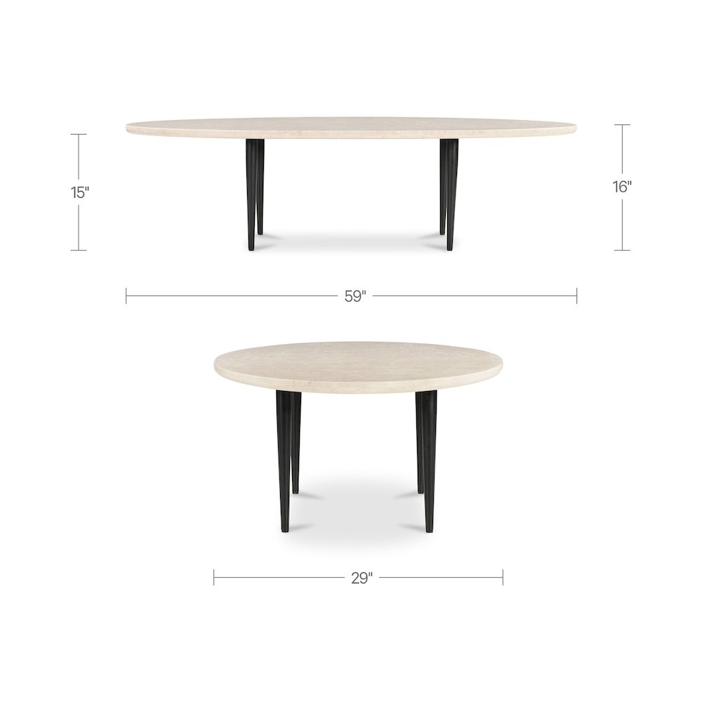 Winona Coffee Table Botticino Beige Marble. Picture 12