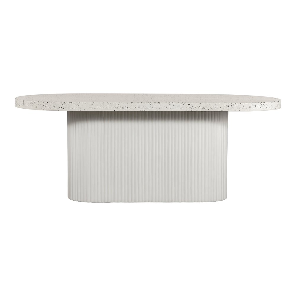 Lyon Outdoor Dining Table White Terrazzo. Picture 1
