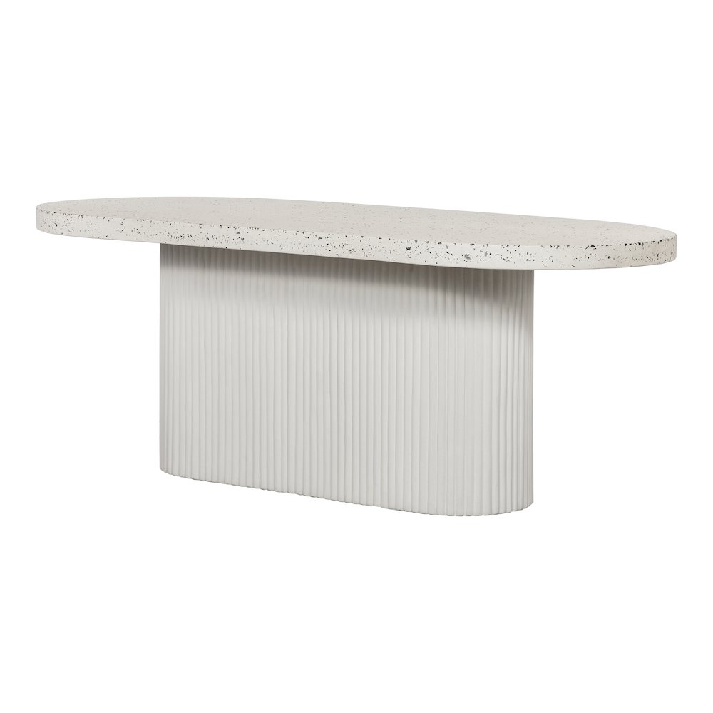 Lyon Outdoor Dining Table White Terrazzo. Picture 2
