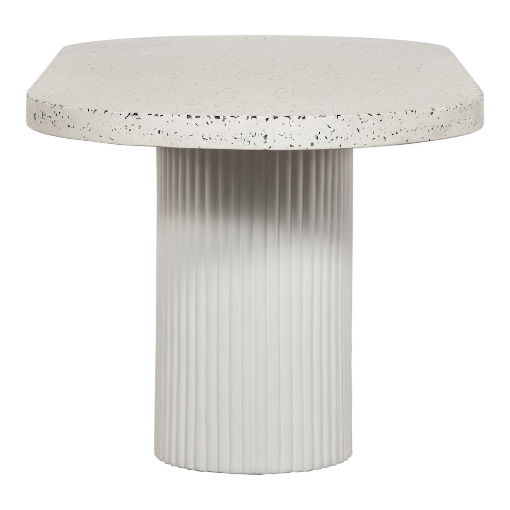 Lyon Outdoor Dining Table White Terrazzo. Picture 3