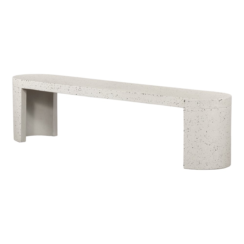 Lyon Outdoor Bench Light Grey. Picture 2