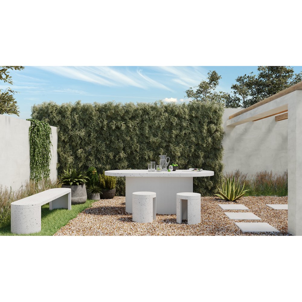 Lyon Outdoor Stool Light Grey. Picture 7