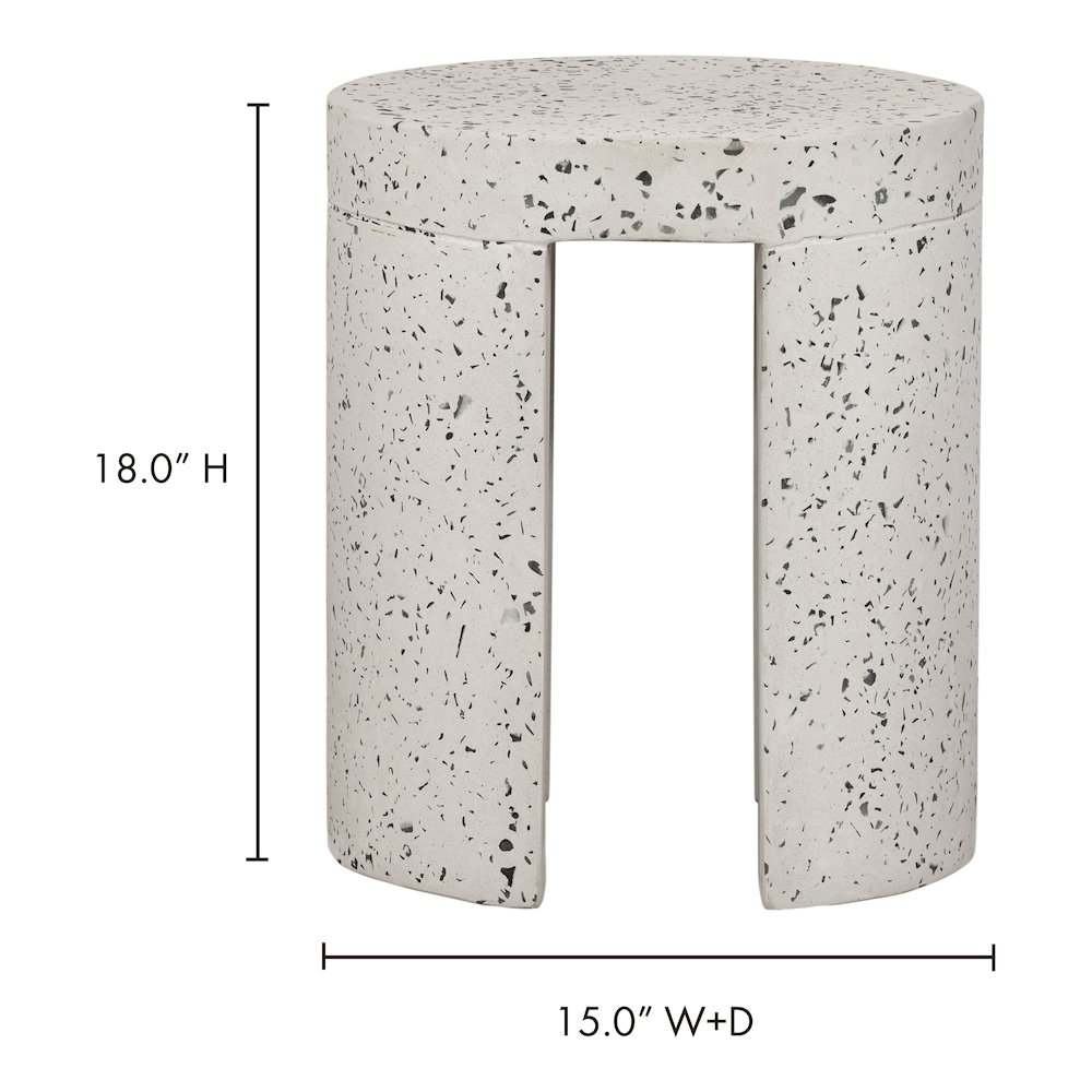 Lyon Outdoor Stool Light Grey. Picture 10