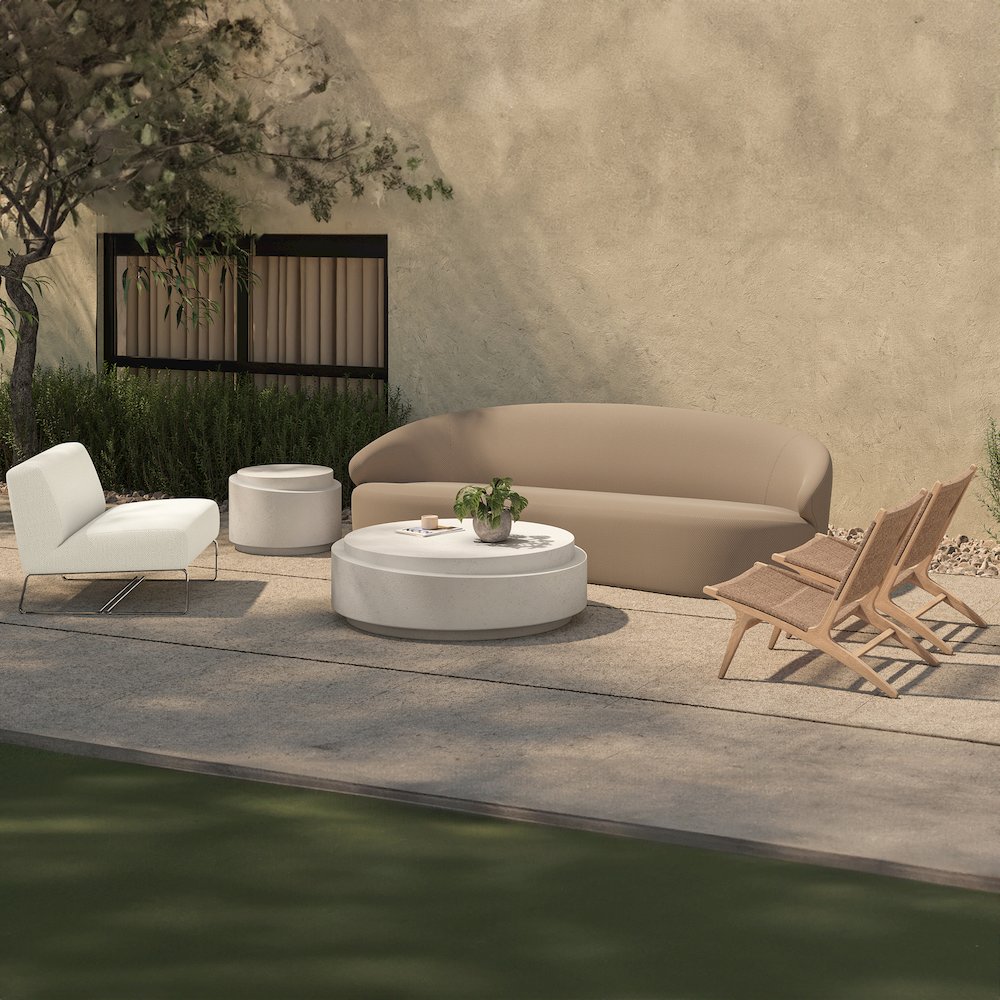 Cosmo Outdoor Coffee Table Off White. Picture 4