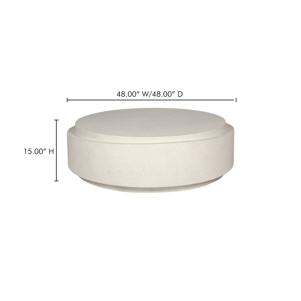 Cosmo Outdoor Coffee Table Off White. Picture 5