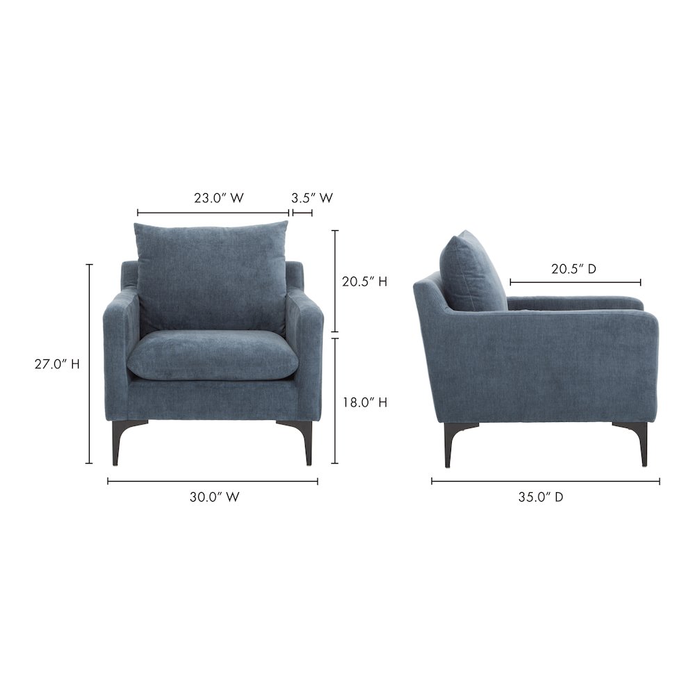 Paris Armchair Blue. Picture 10