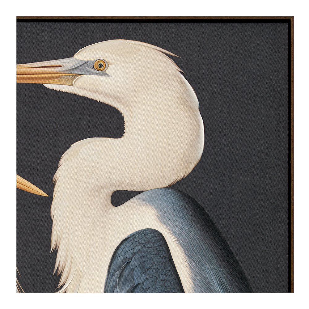Two Cranes Framed Painting. Picture 4