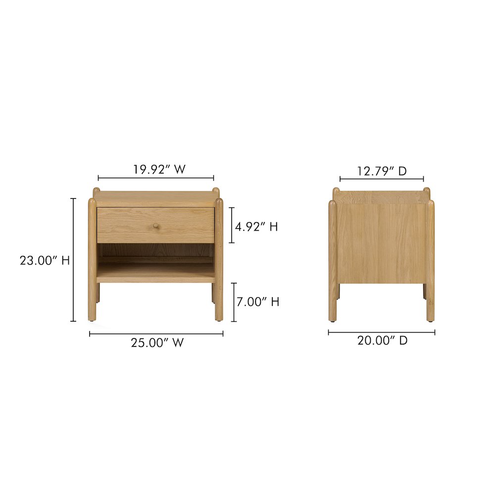 Billy Nightstand Natural. Picture 13