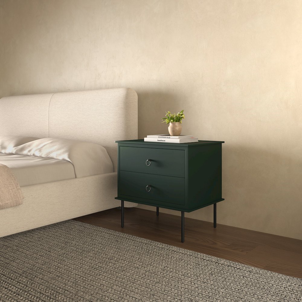 Reagan Nightstand Deep Green. Picture 12