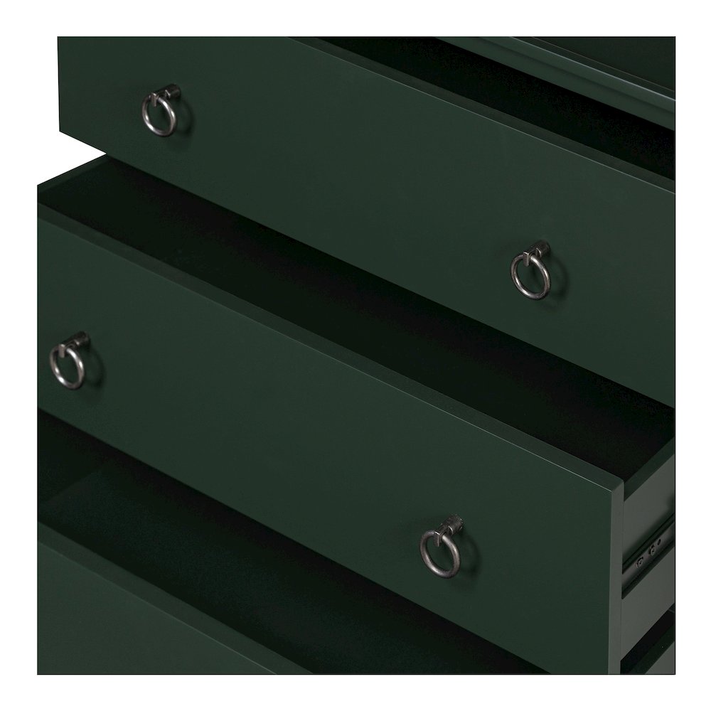 Reagan 3 Drawer Nightstand Deep Green. Picture 6