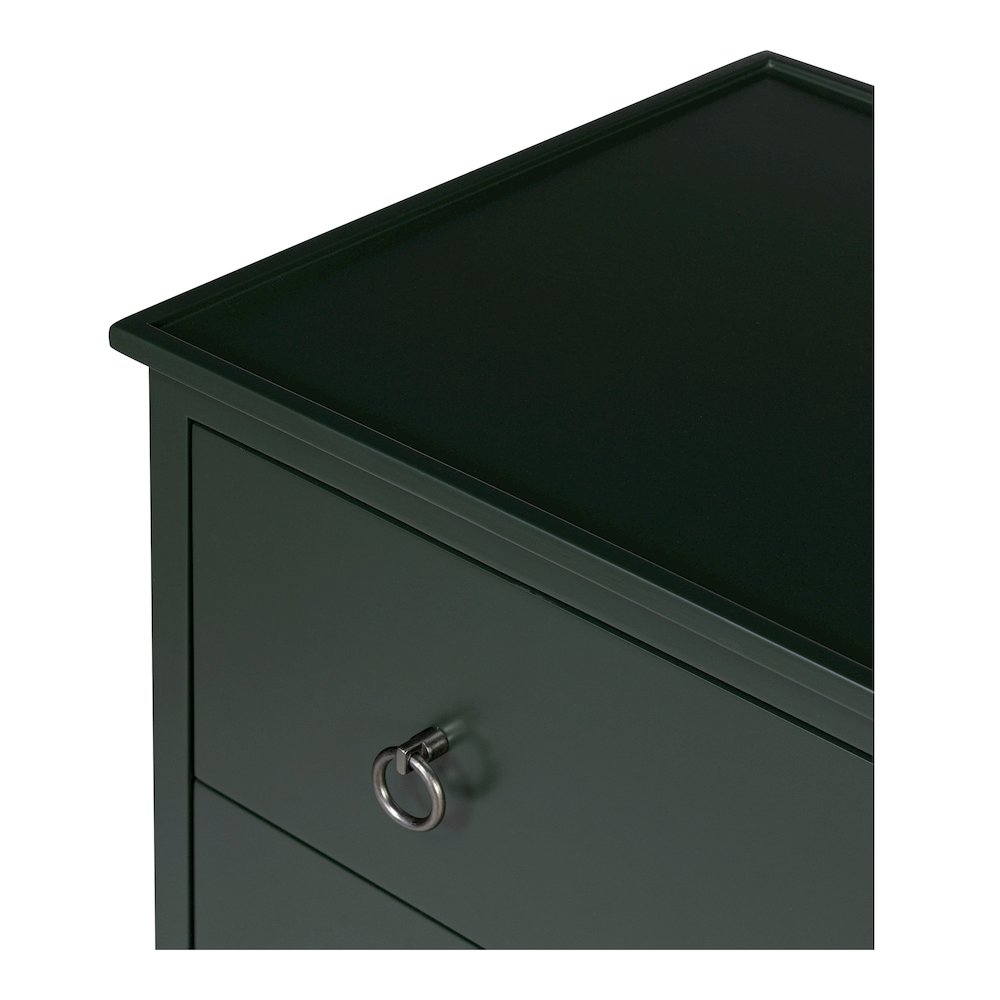 Reagan 3 Drawer Nightstand Deep Green. Picture 7