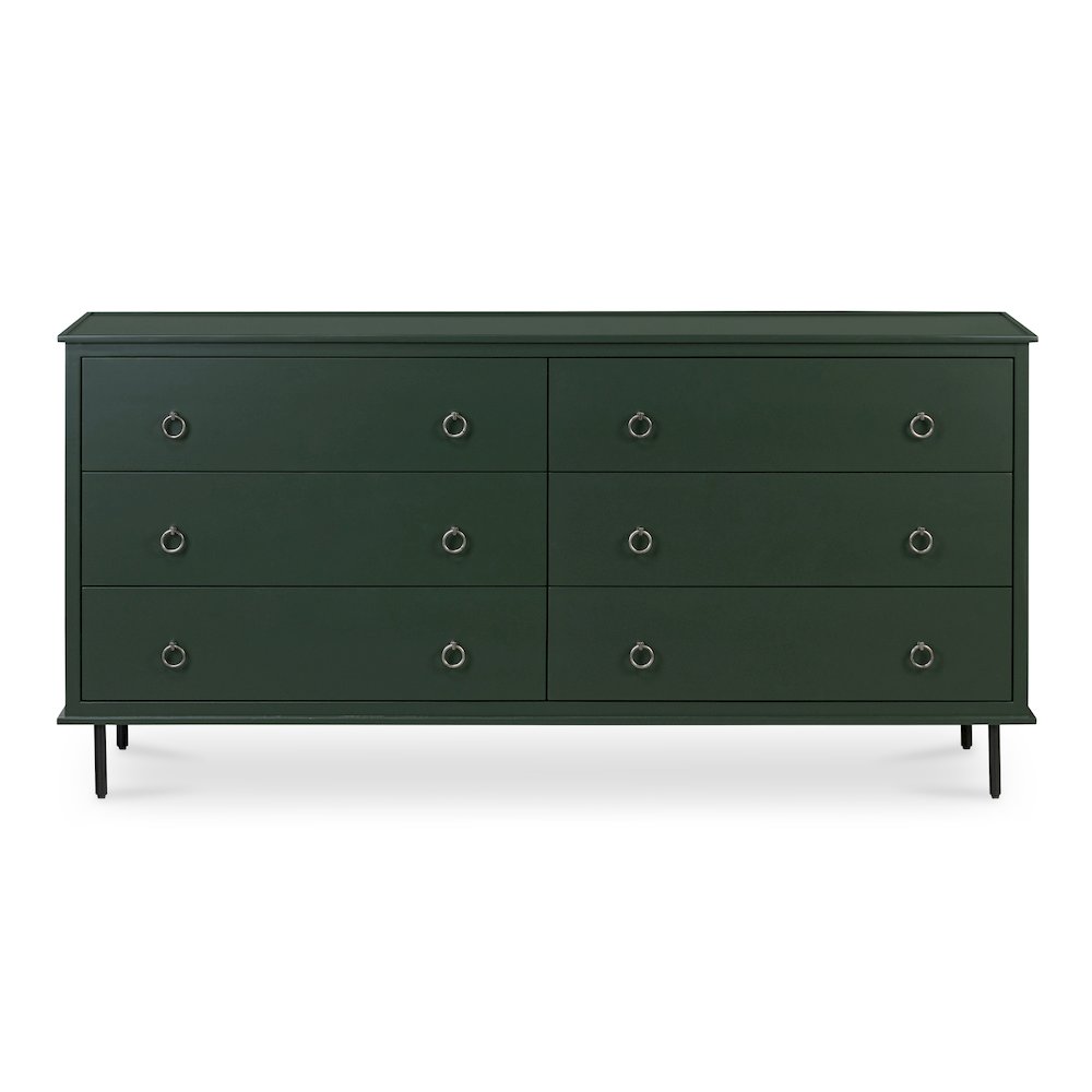 Reagan 6 Drawer Dresser Deep Green. Picture 1