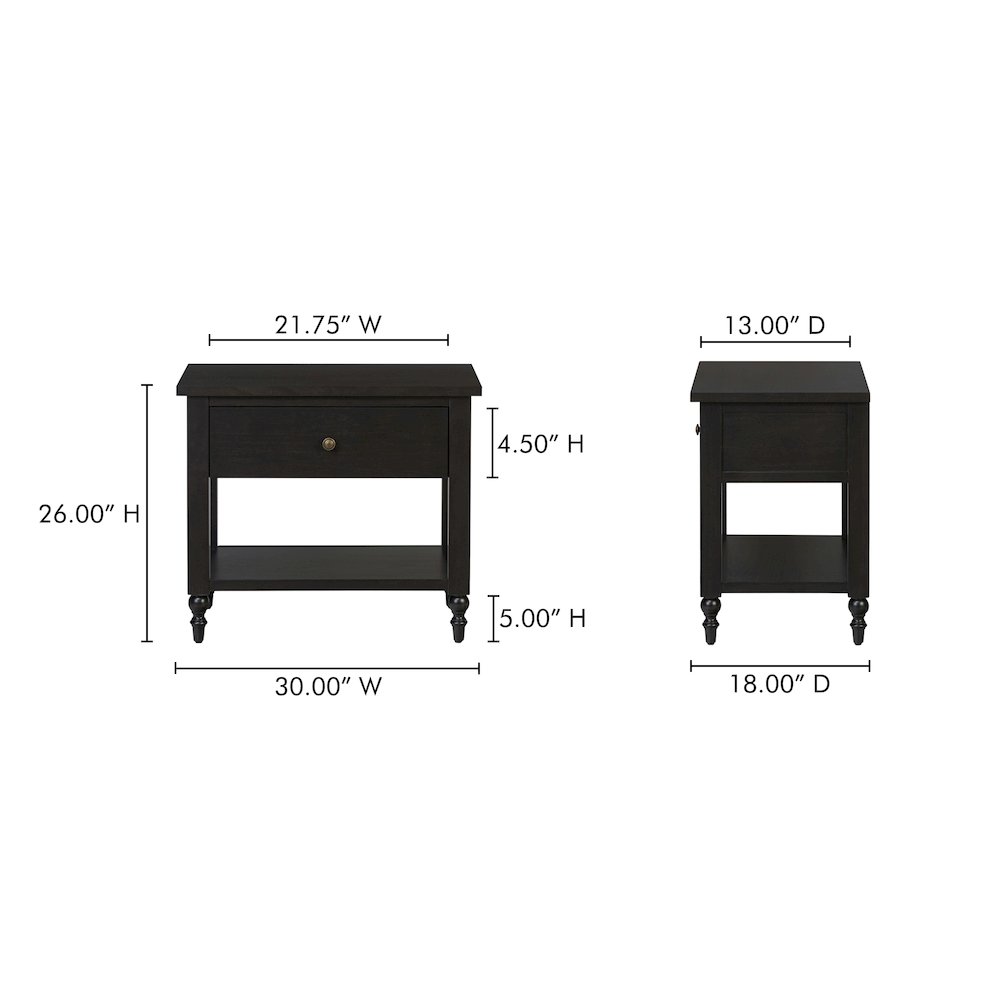 Katherine Nightstand Black. Picture 10