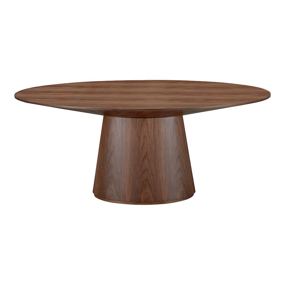 Otago Oval Dining Table Walnut Brown. Picture 1