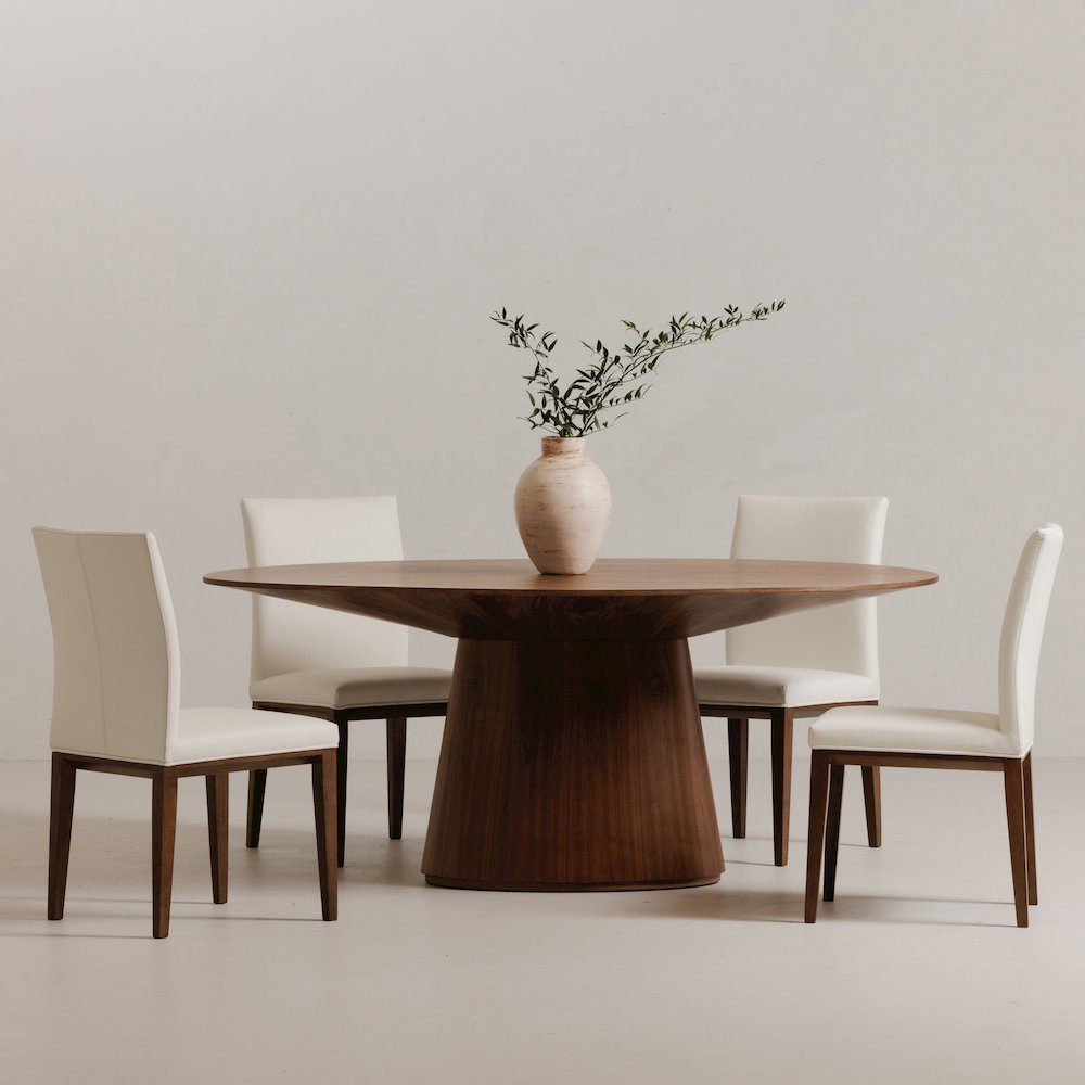 Otago Oval Dining Table Walnut Brown. Picture 7