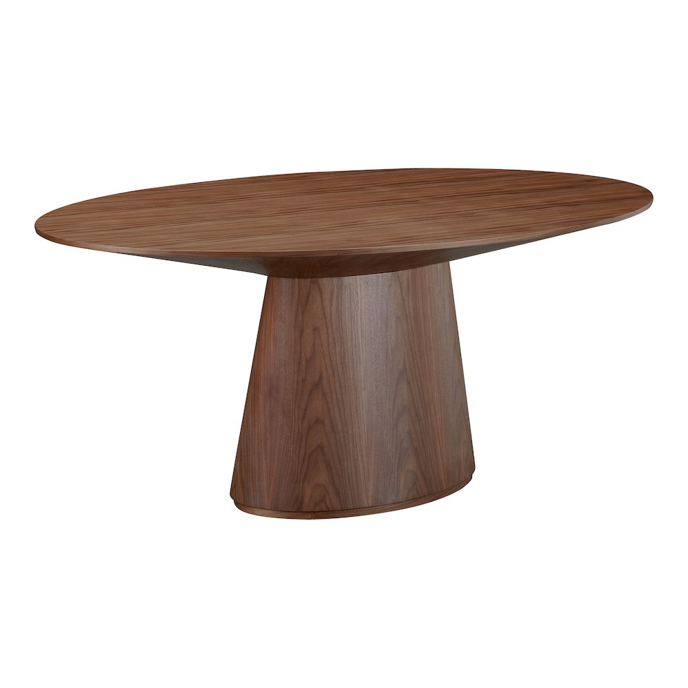 Otago Oval Dining Table Walnut Brown. Picture 2