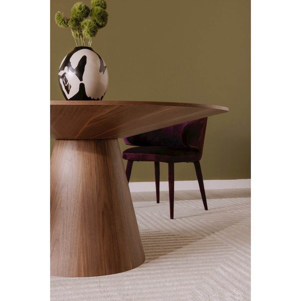 Otago Round 54In Dining Table Walnut Brown. Picture 6