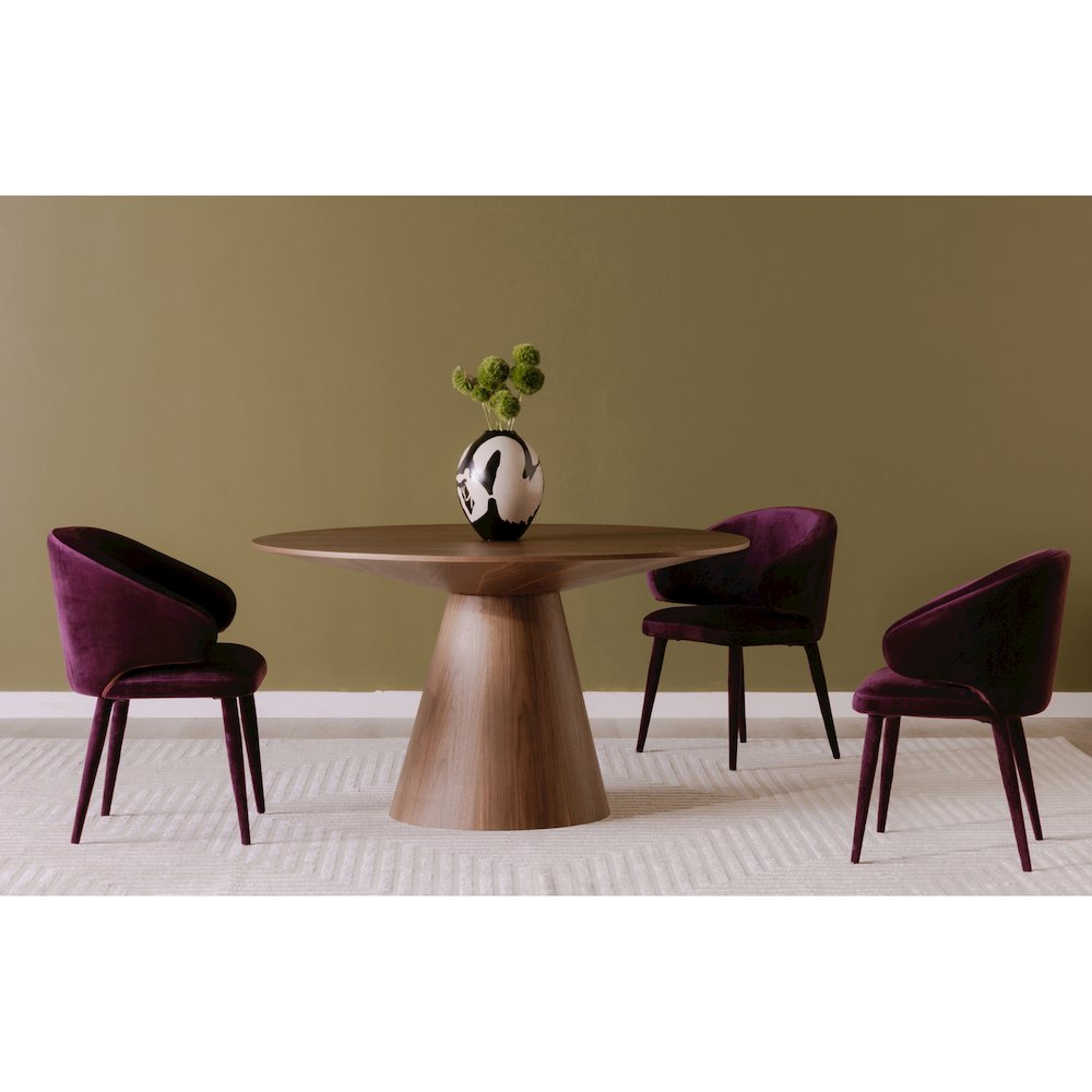 Otago Round 54In Dining Table Walnut Brown. Picture 8