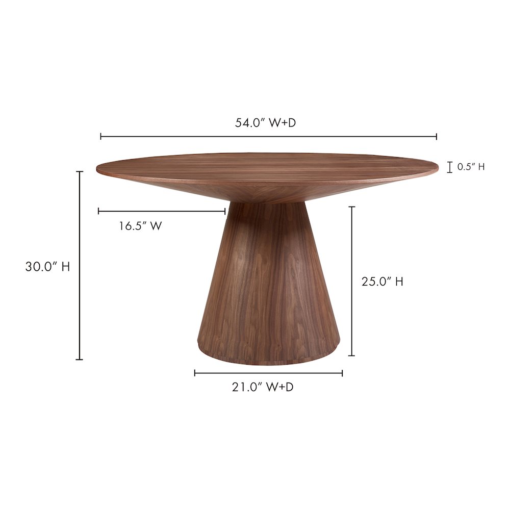 Otago Round 54In Dining Table Walnut Brown. Picture 9
