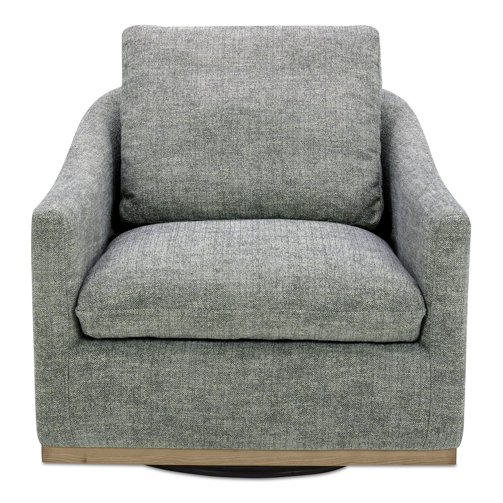 Linden Swivel Chair Slated Moss. Picture 1