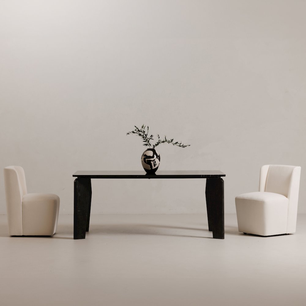 Cormac Rolling Dining Chair Cream. Picture 6