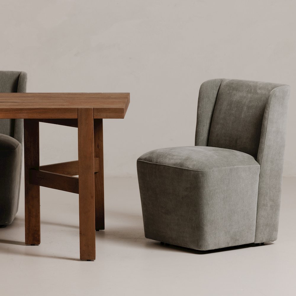 Cormac Rolling Dining Chair Slate Green. Picture 5