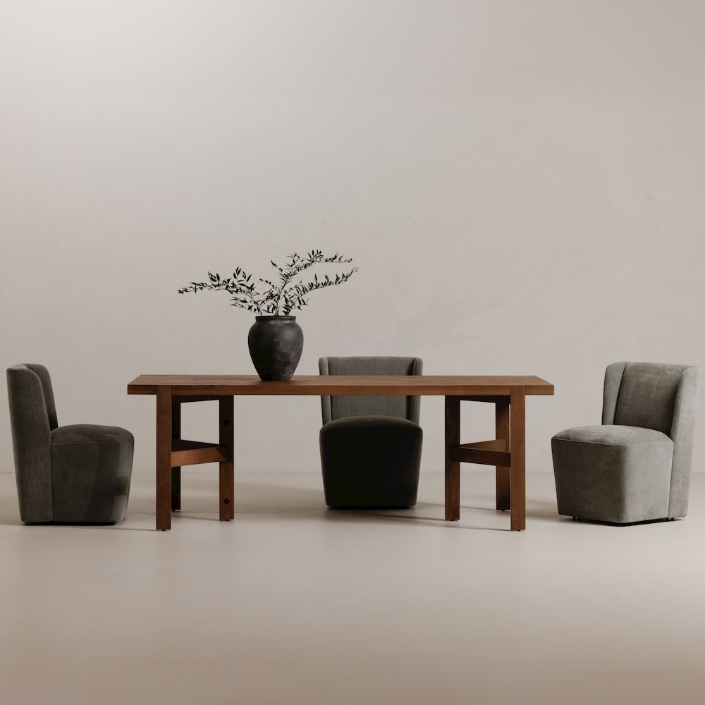 Cormac Rolling Dining Chair Slate Green. Picture 6