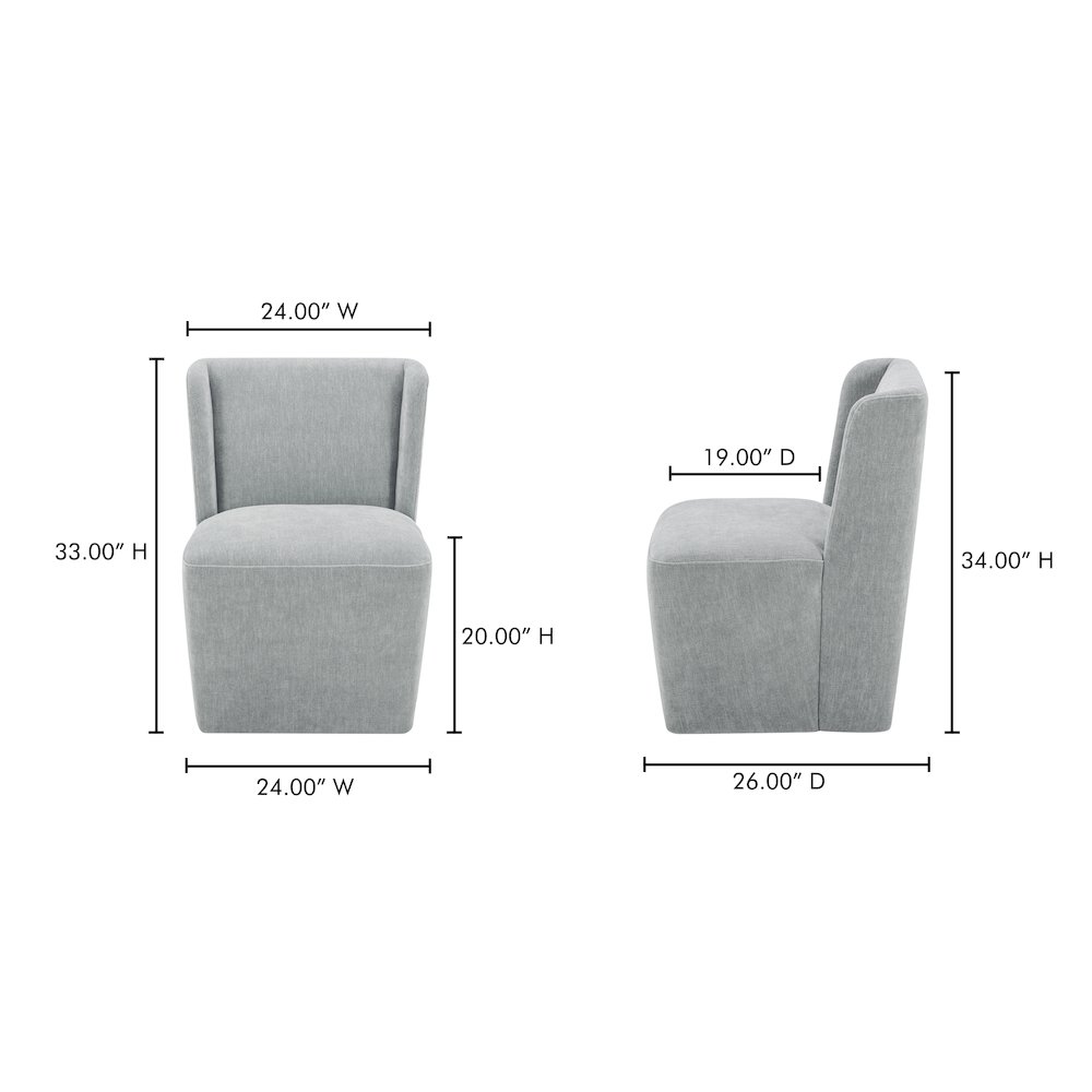 Cormac Rolling Dining Chair Slate Green. Picture 7
