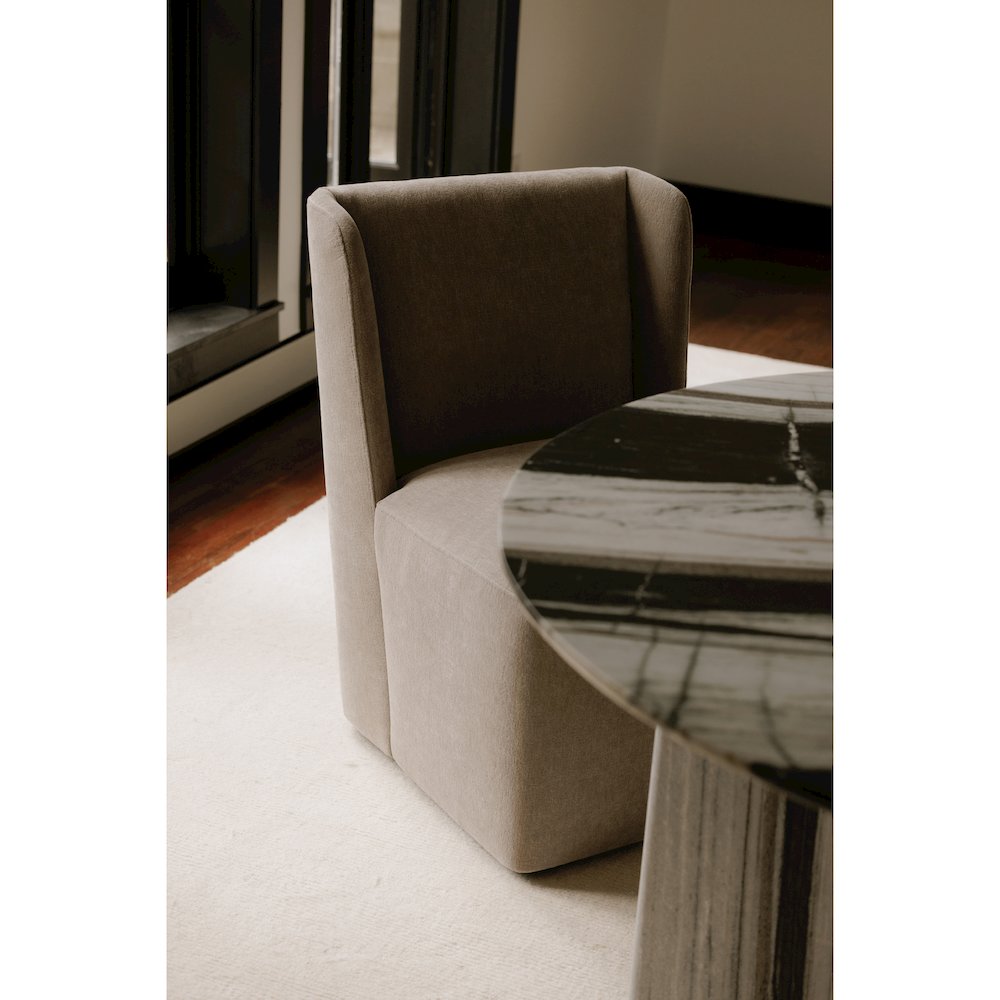Cormac Rolling Dining Chair Warm Sand. Picture 6