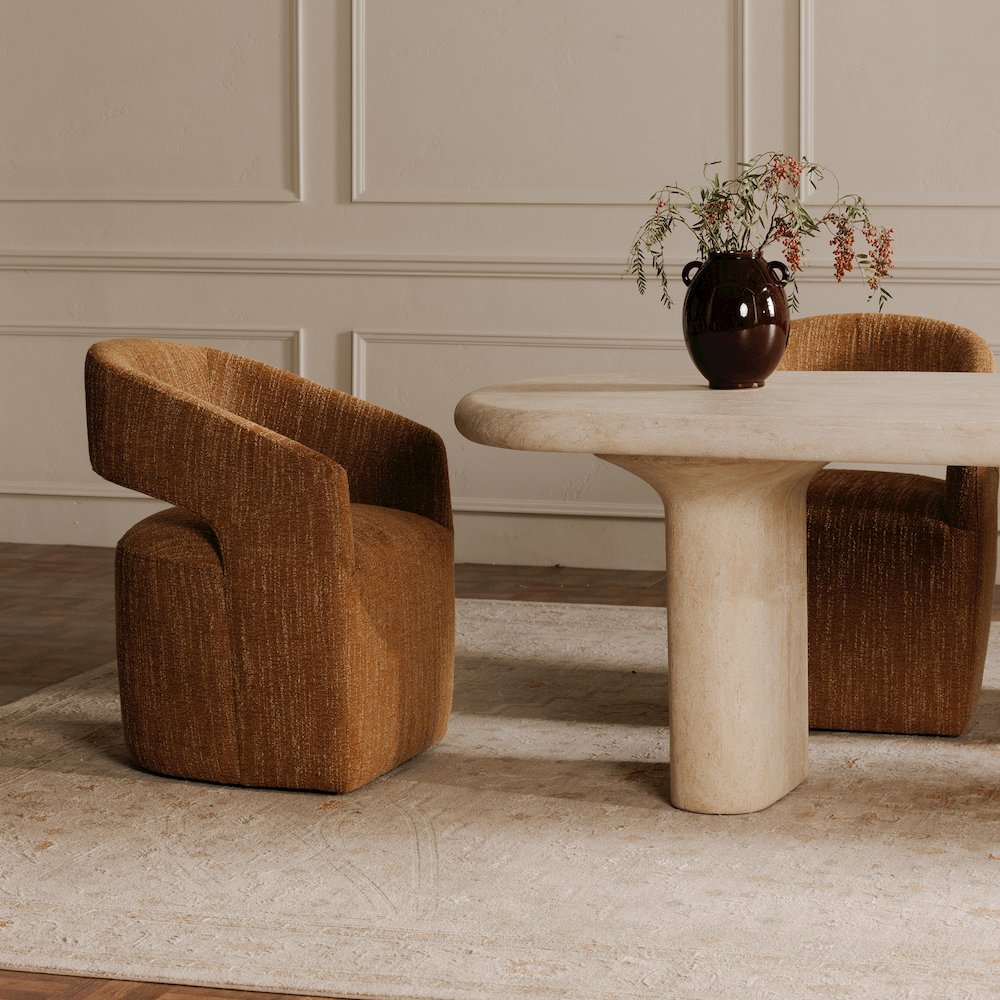 Barrow Rolling Dining Chair. Picture 3