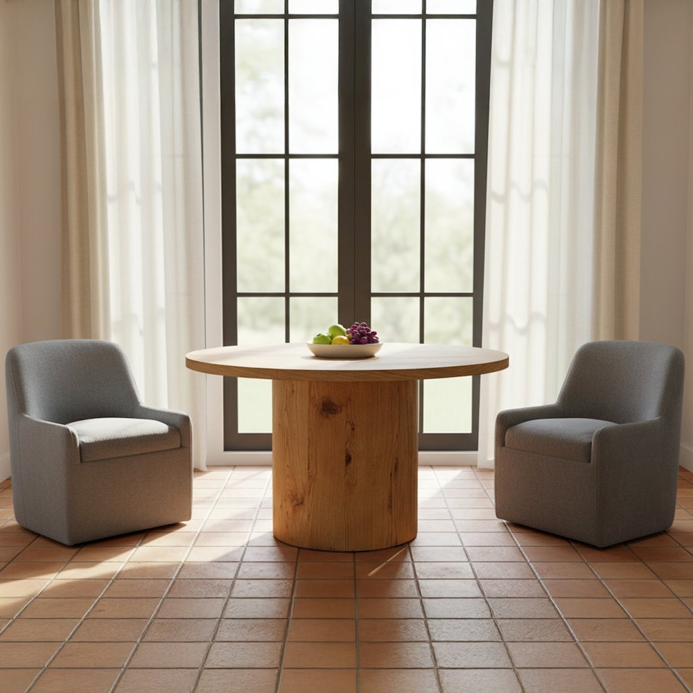 Maisie Rolling Dining Chair Slate Blue. Picture 7