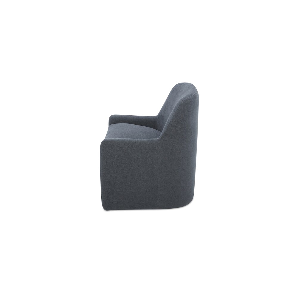 Maisie Rolling Dining Chair Slate Blue. Picture 3