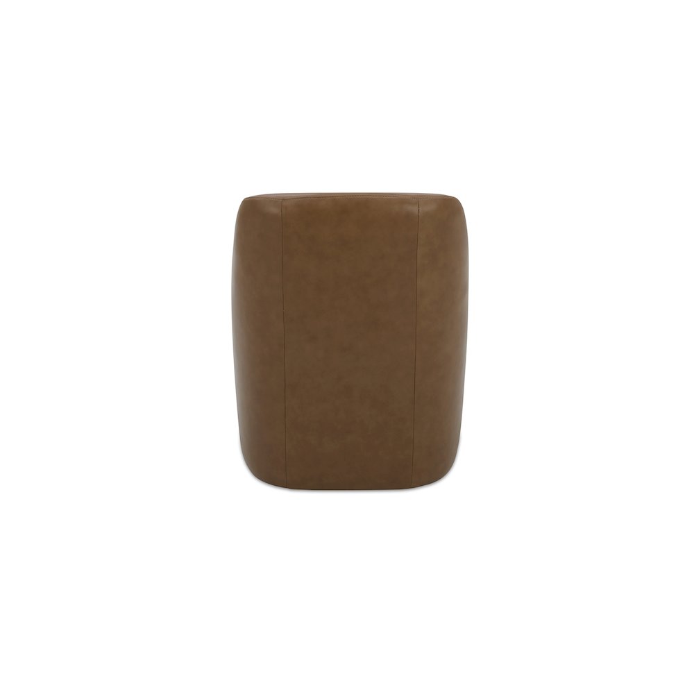 Maisie Rolling Dining Chair Tan Leather. Picture 4