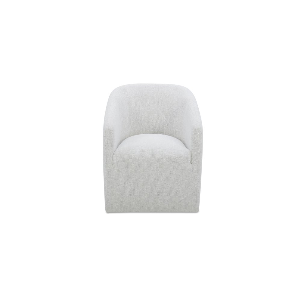 Sandy Rolling Dining Chair Off White. Picture 1