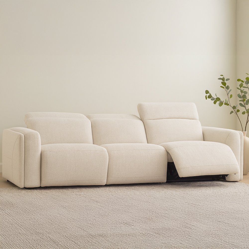 Wilder Power Recliner Sofa Flecked Oat. Picture 1