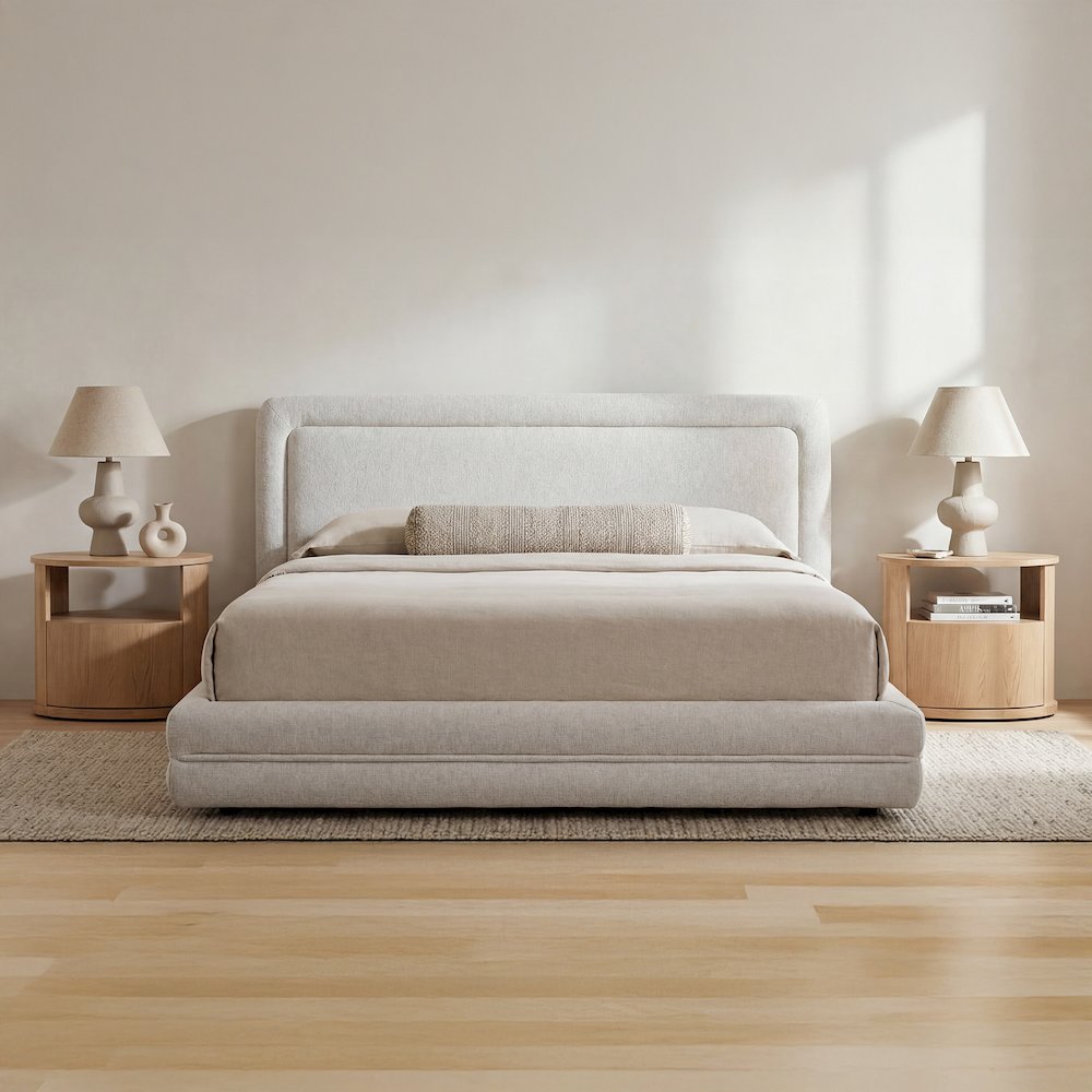 Tory Queen Bed Pebble. Picture 8
