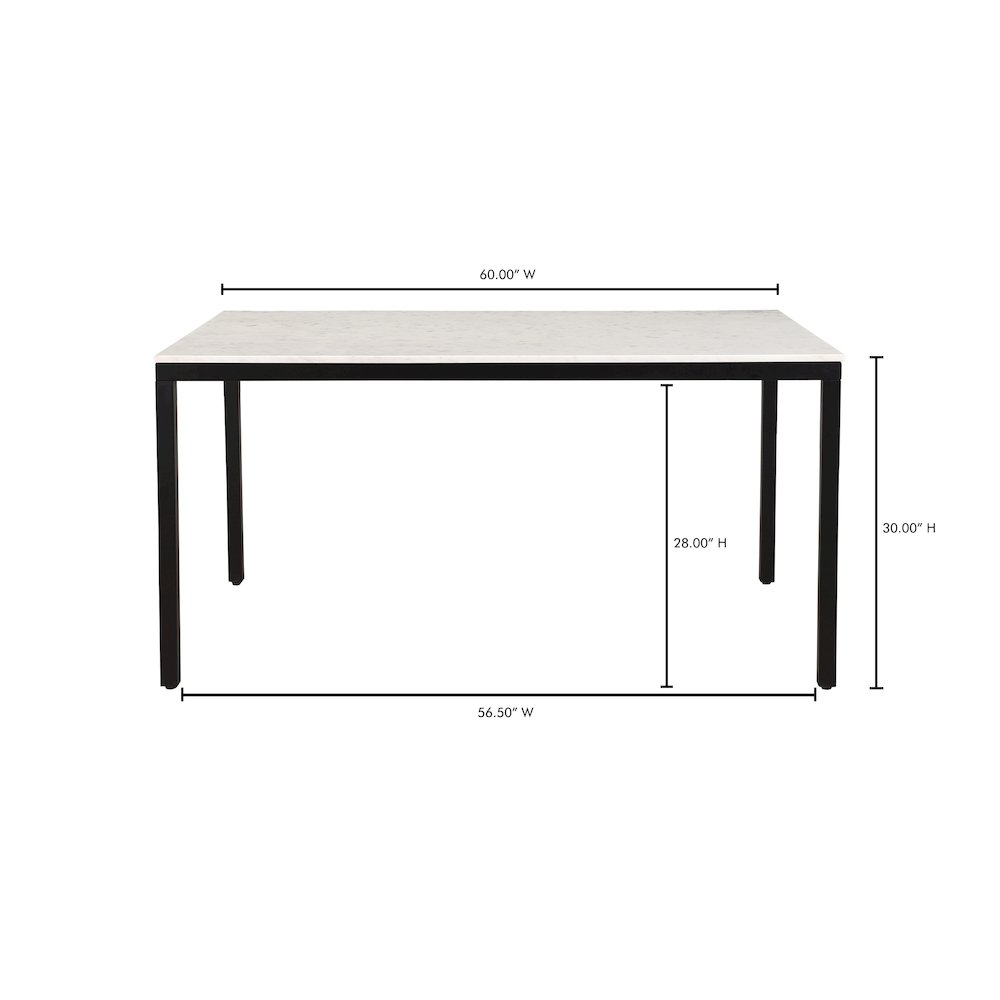 Parson Marble Small Dining Table White. Picture 11