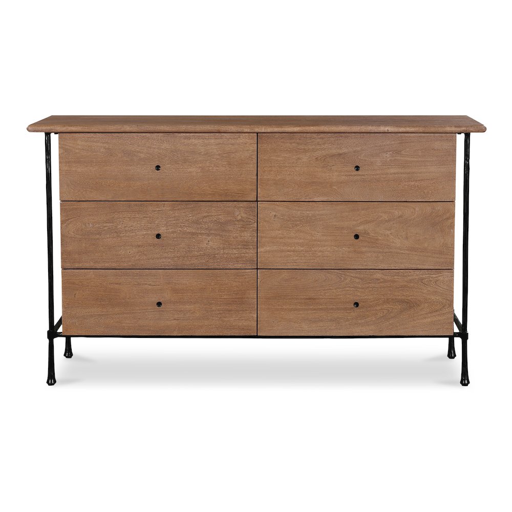 Rene 6 Drawer Dresser Brown. Picture 1