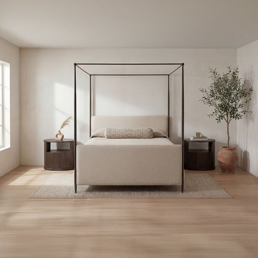Viola Queen Bed Beige. Picture 2