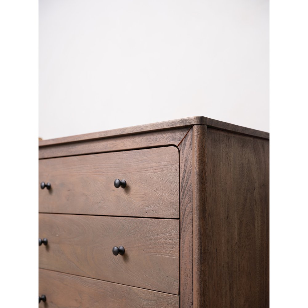Mabel 6 Drawer Dresser Dark Brown. Picture 12